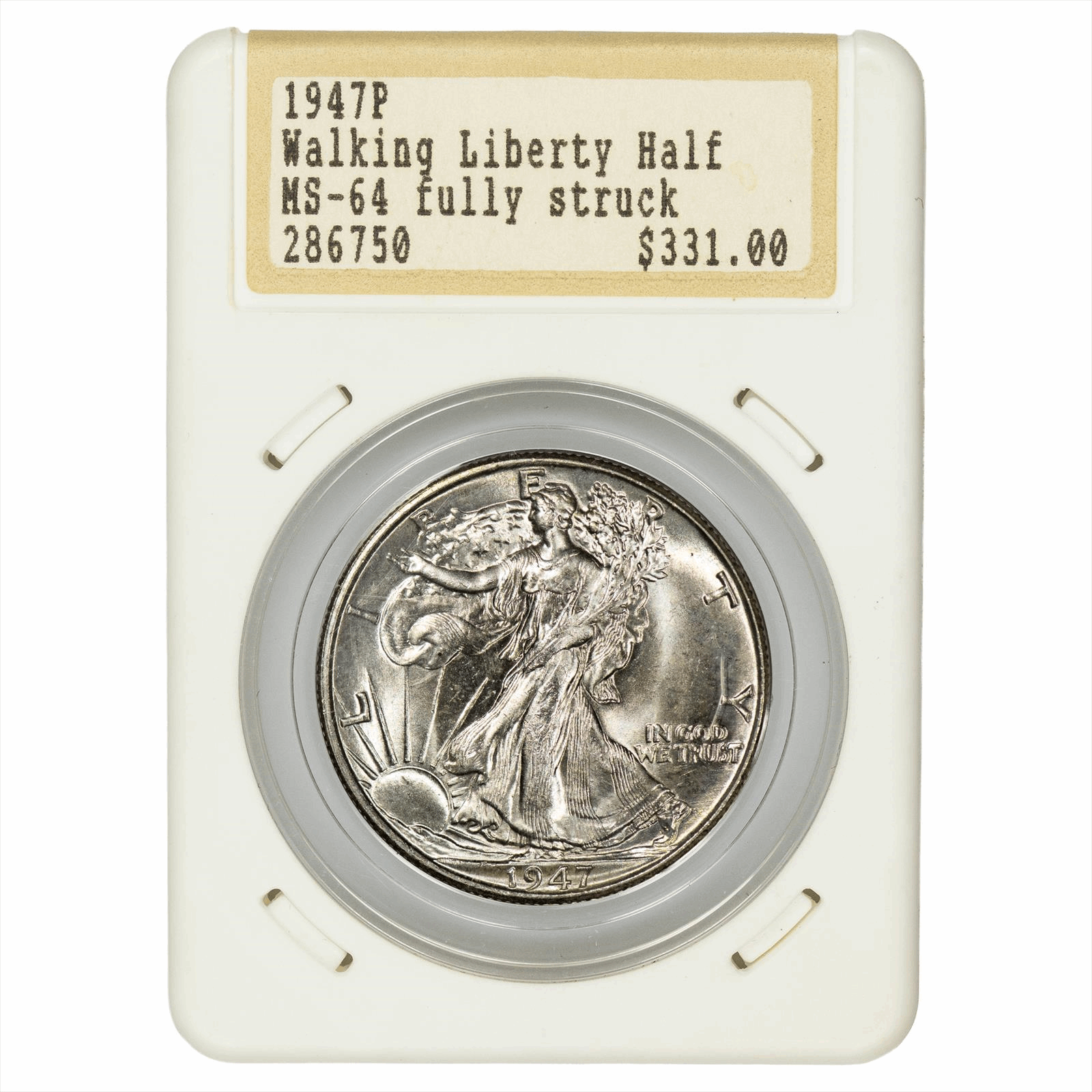 1947P Walking Liberty Half Hannes Tulving MS 64