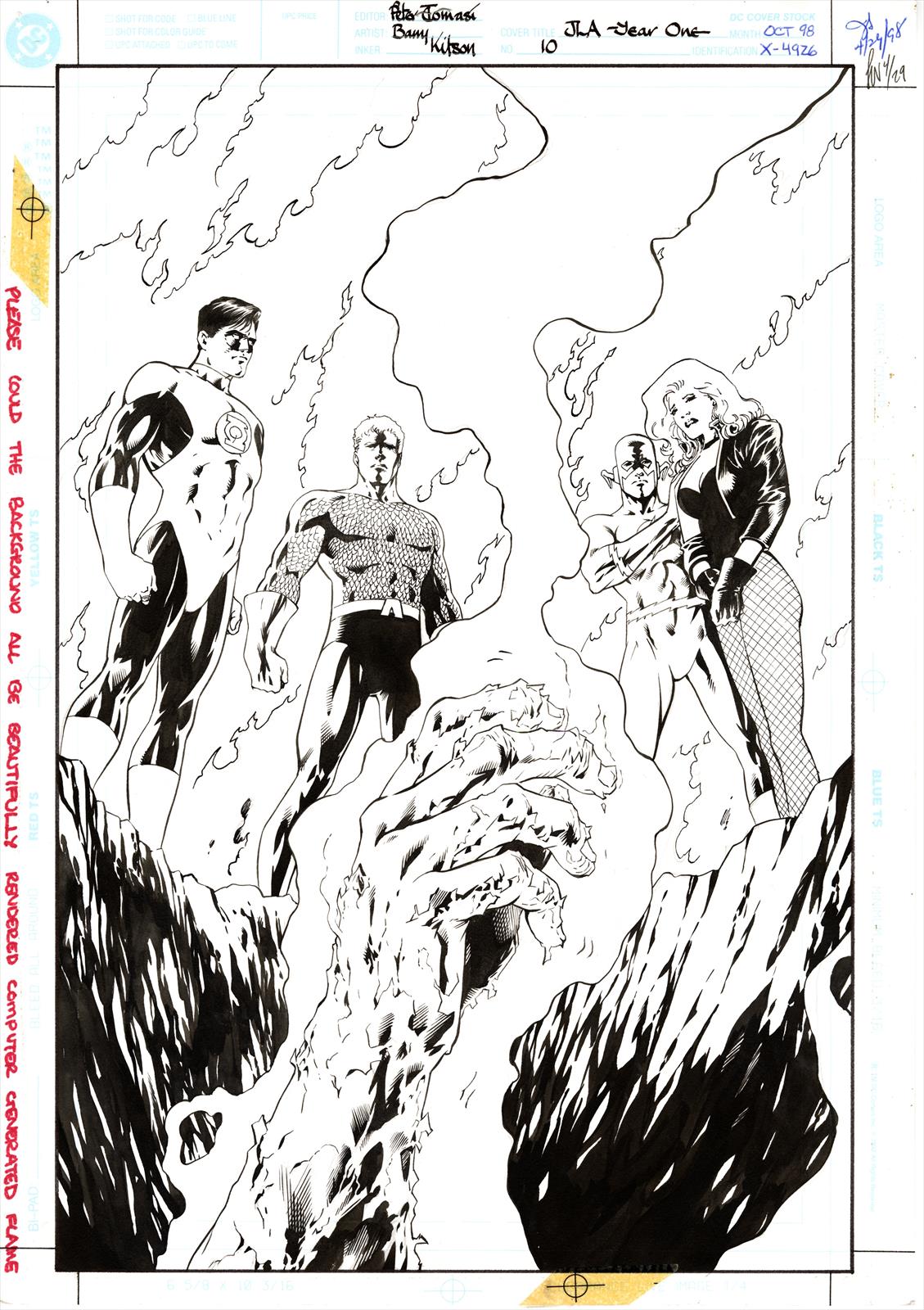JLA: Year One #10 Cover Artist:  Barry Kitson (Penciller) Media Type: Pen and Ink 