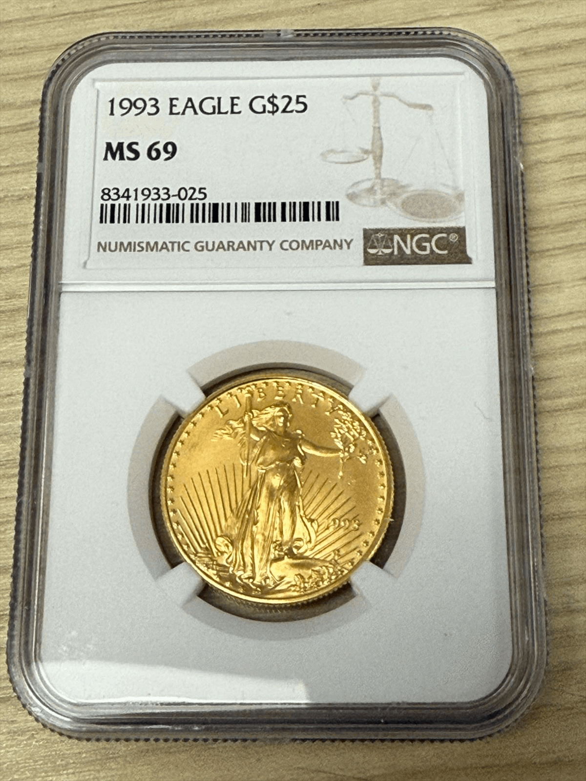 1993 $25 Gold Eagle NGC MS 69 