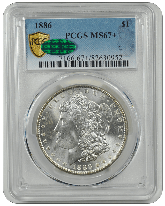 1886 Morgan PCGS CAC MS 67+ 