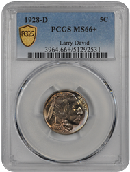 1928-D Buffalo PCGS MS 66+