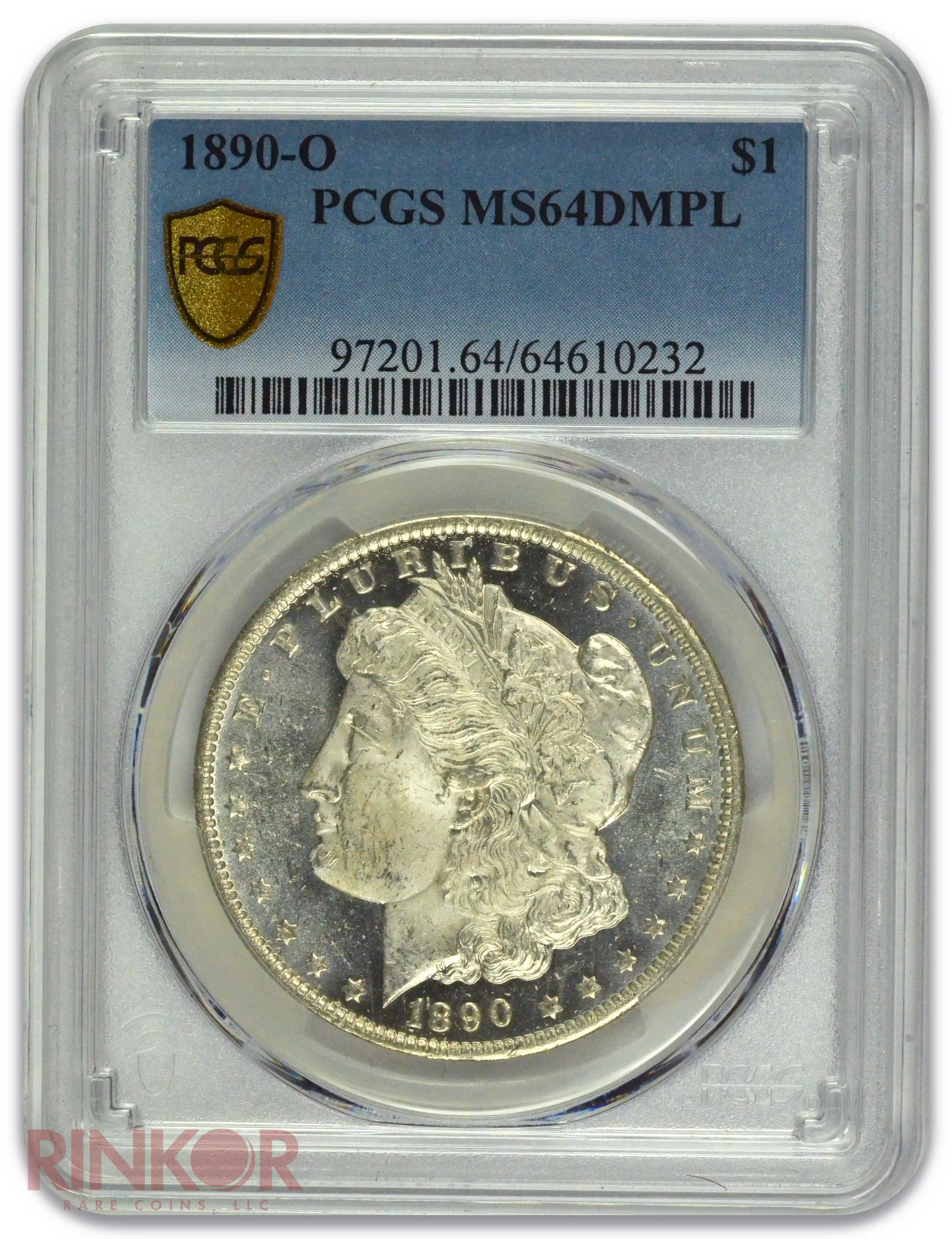 1890-O $1 Morgan Dollar PCGS MS 64 DMPL
