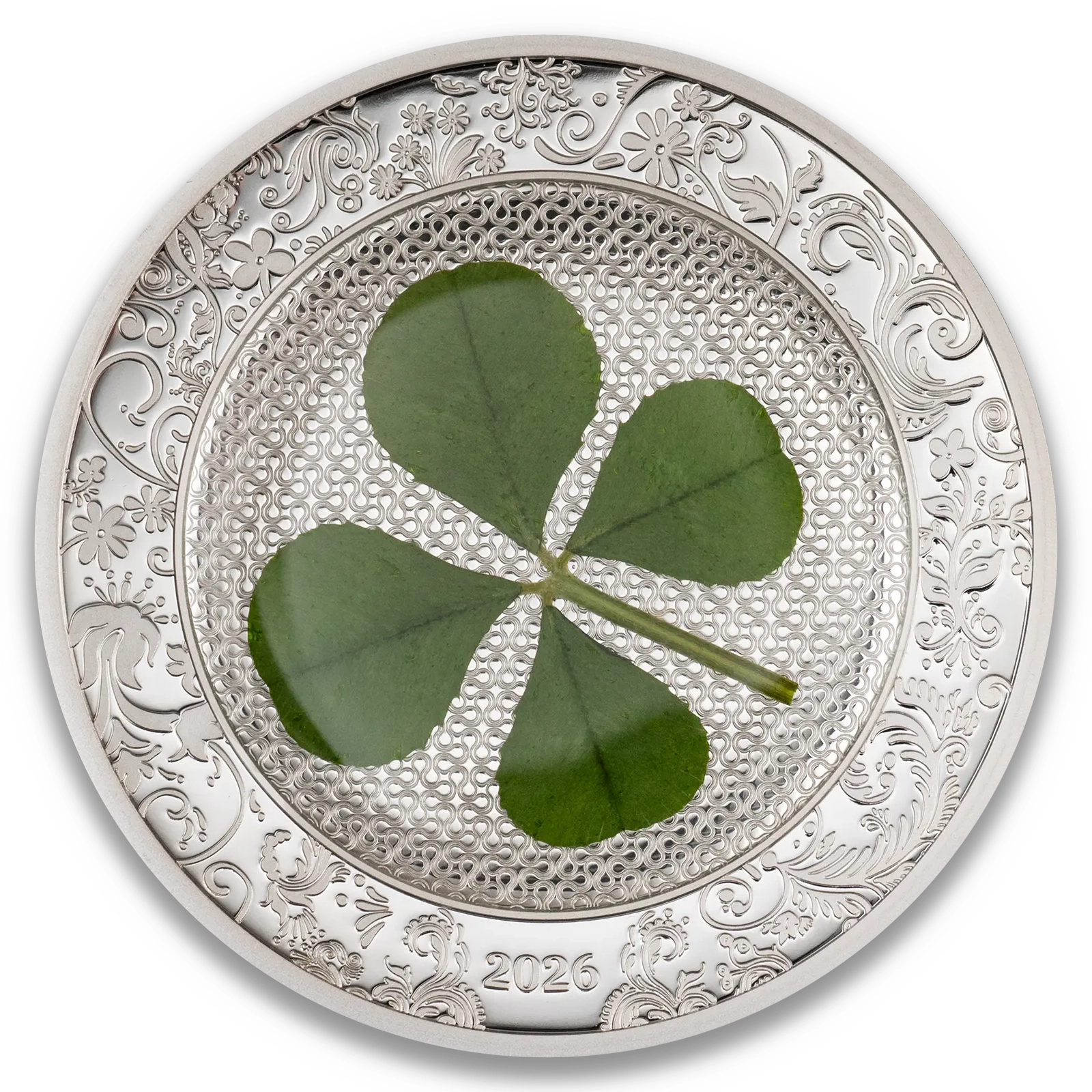 2026 Cook Islands Four-Leaf Clovers Ounce of Luck 1oz Silver Coin 