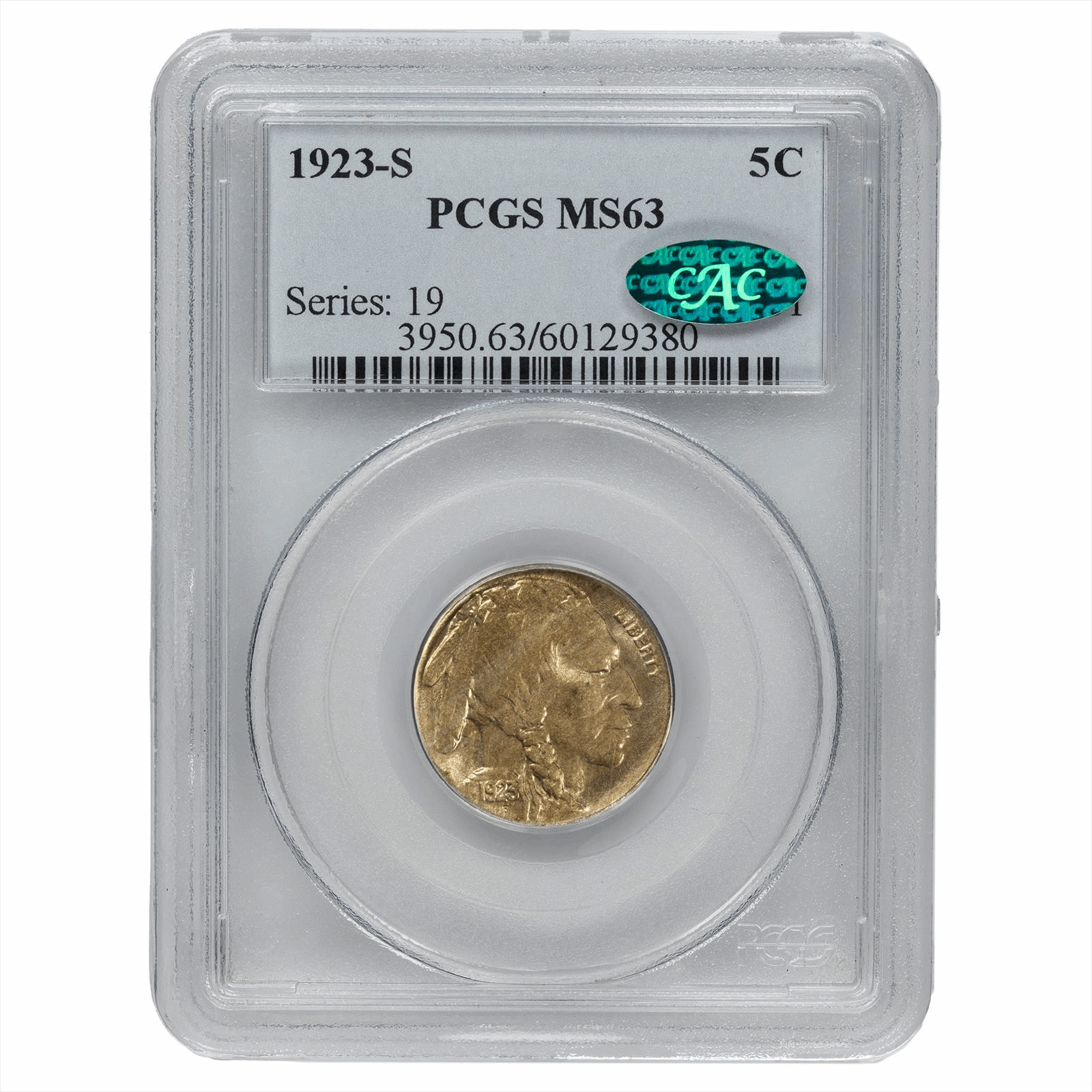 1923-S Buffalo Nickel 5C PCGS MS 63 CAC