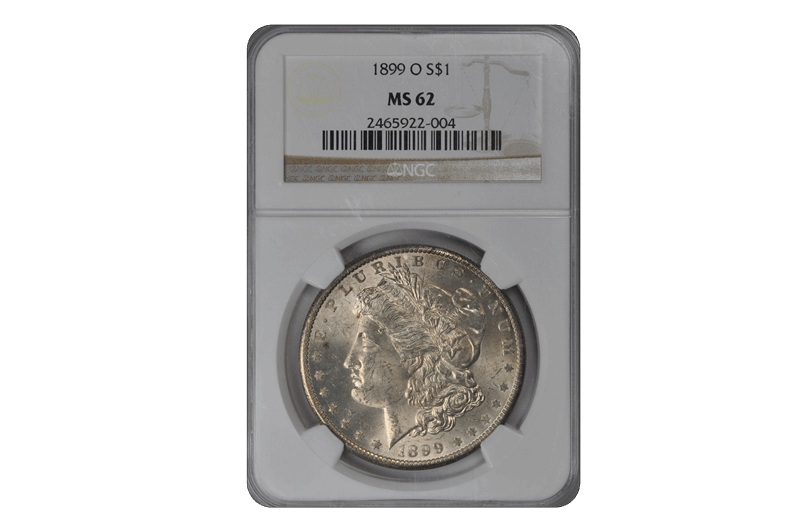 1899 O  Morgan Dollar NGC MS 62 