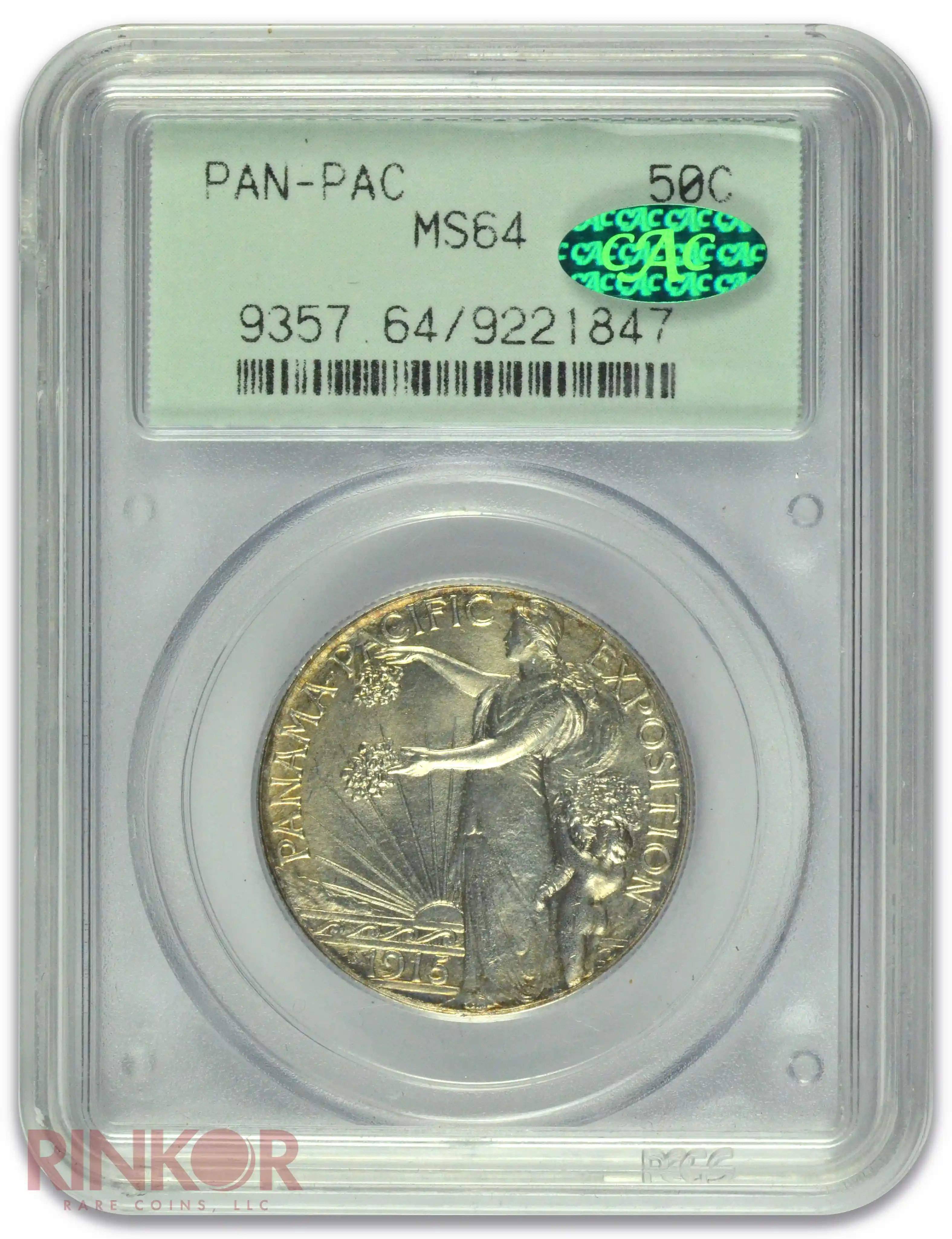 1915-S Panama-Pacific Commemorative Half Dollar PCGS MS 64 CAC