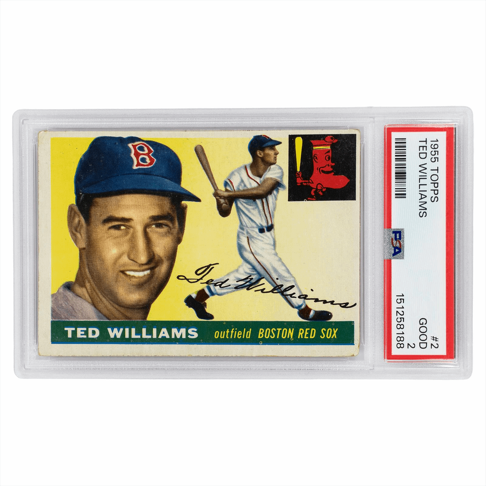 1955 Topps Ted Williams #2 PSA GOOD 2 Cert #151258188