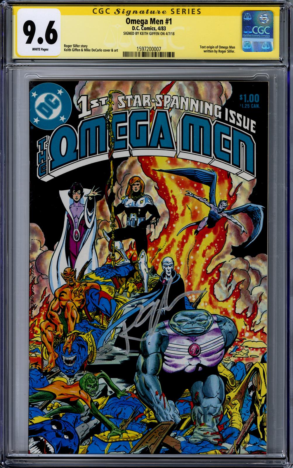 The Omega Men #1 CGC Signature Series 9.6 Signed by Keith Giffen 