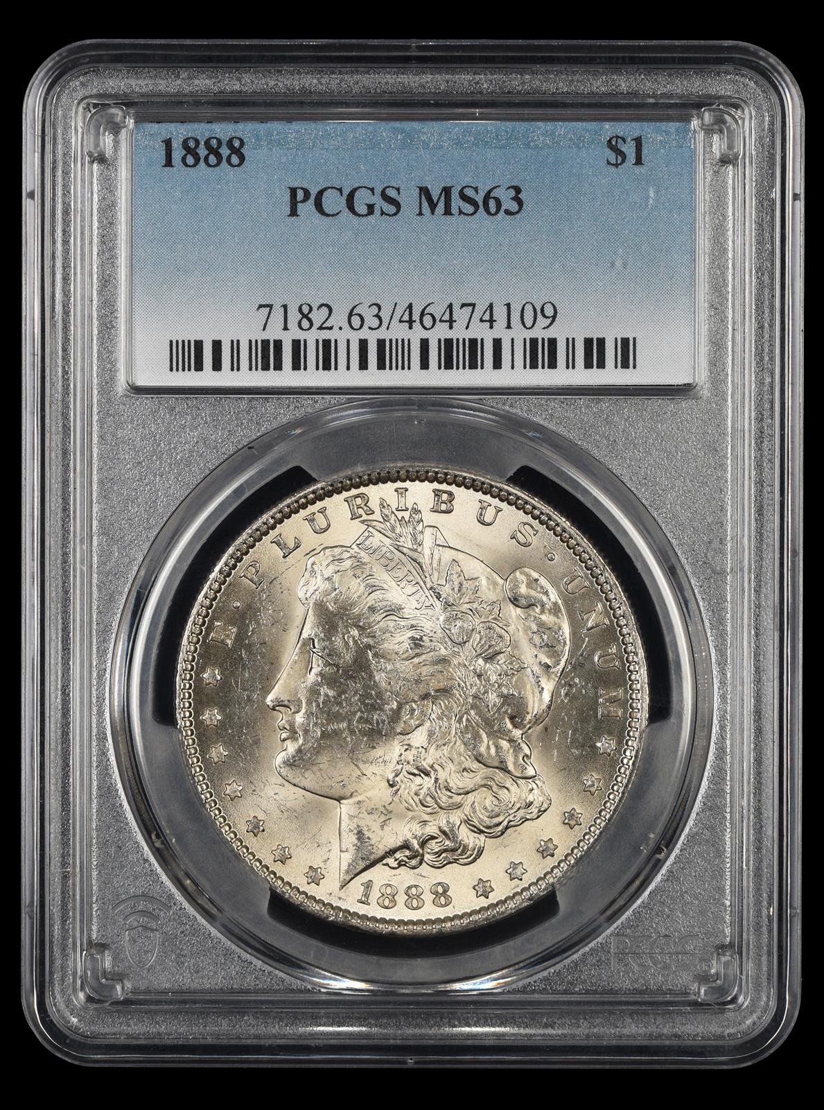 1888 $1 PCGS  MS63