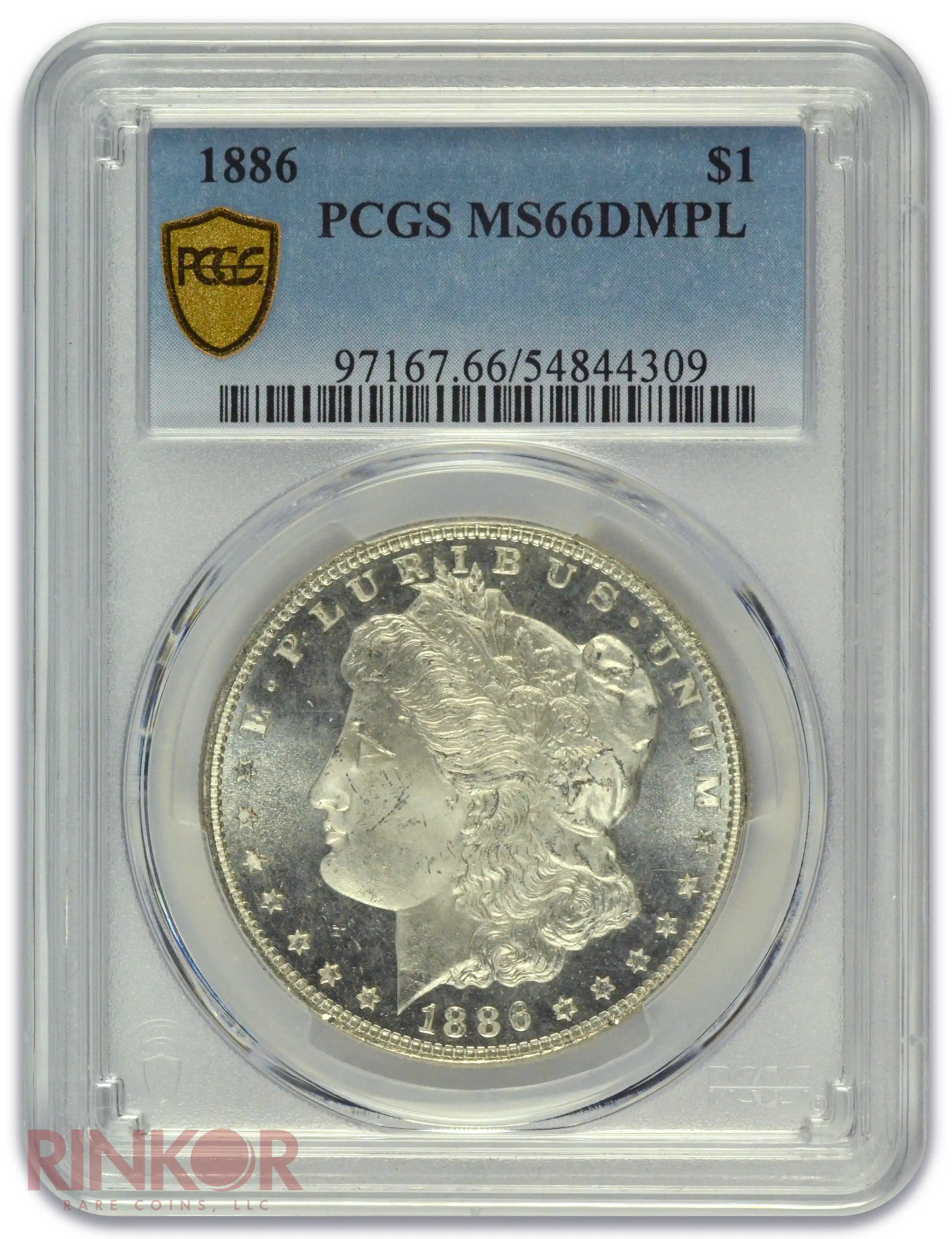 1886 $1 Morgan Dollar PCGS MS 66 DMPL 