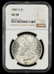 1880 O $1 NGC AU-58