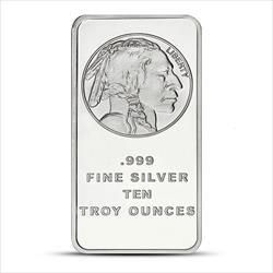 10 OZ SILVER BAR BUFFALO SILVERTOWNE 