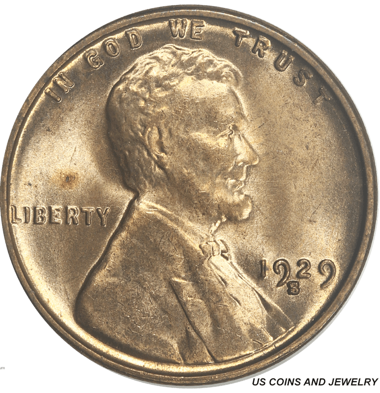 1929-S Lincoln Wheat Cent - Uncirulated Red 