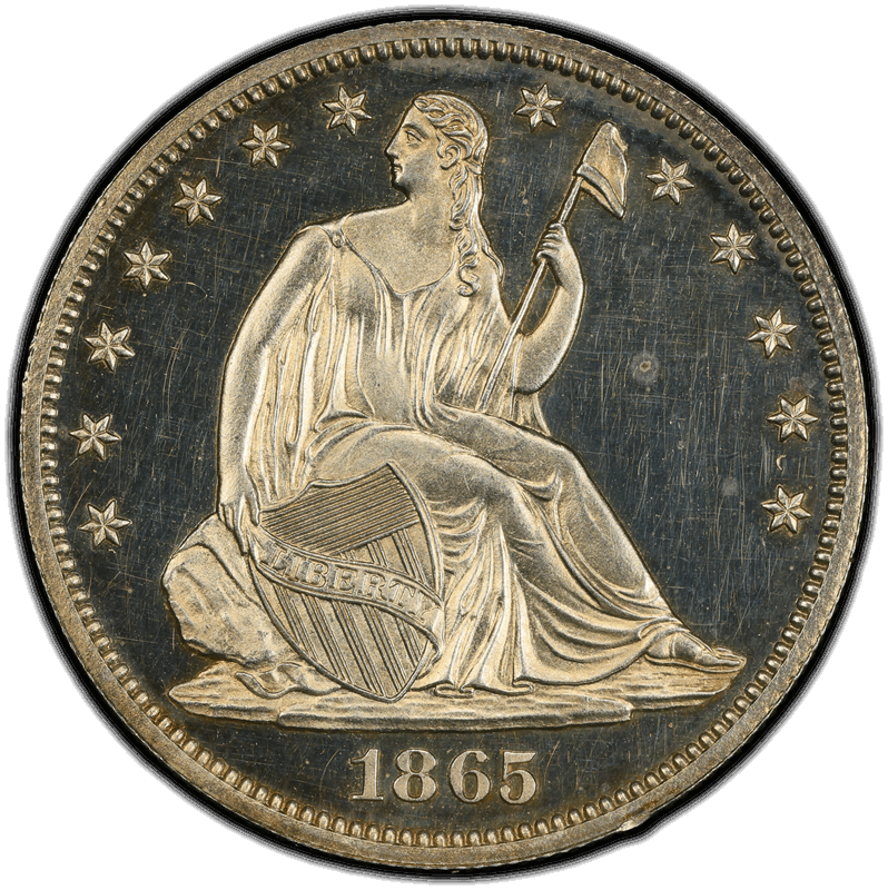 1865 50C PCGS PR 63 CAM CAC
