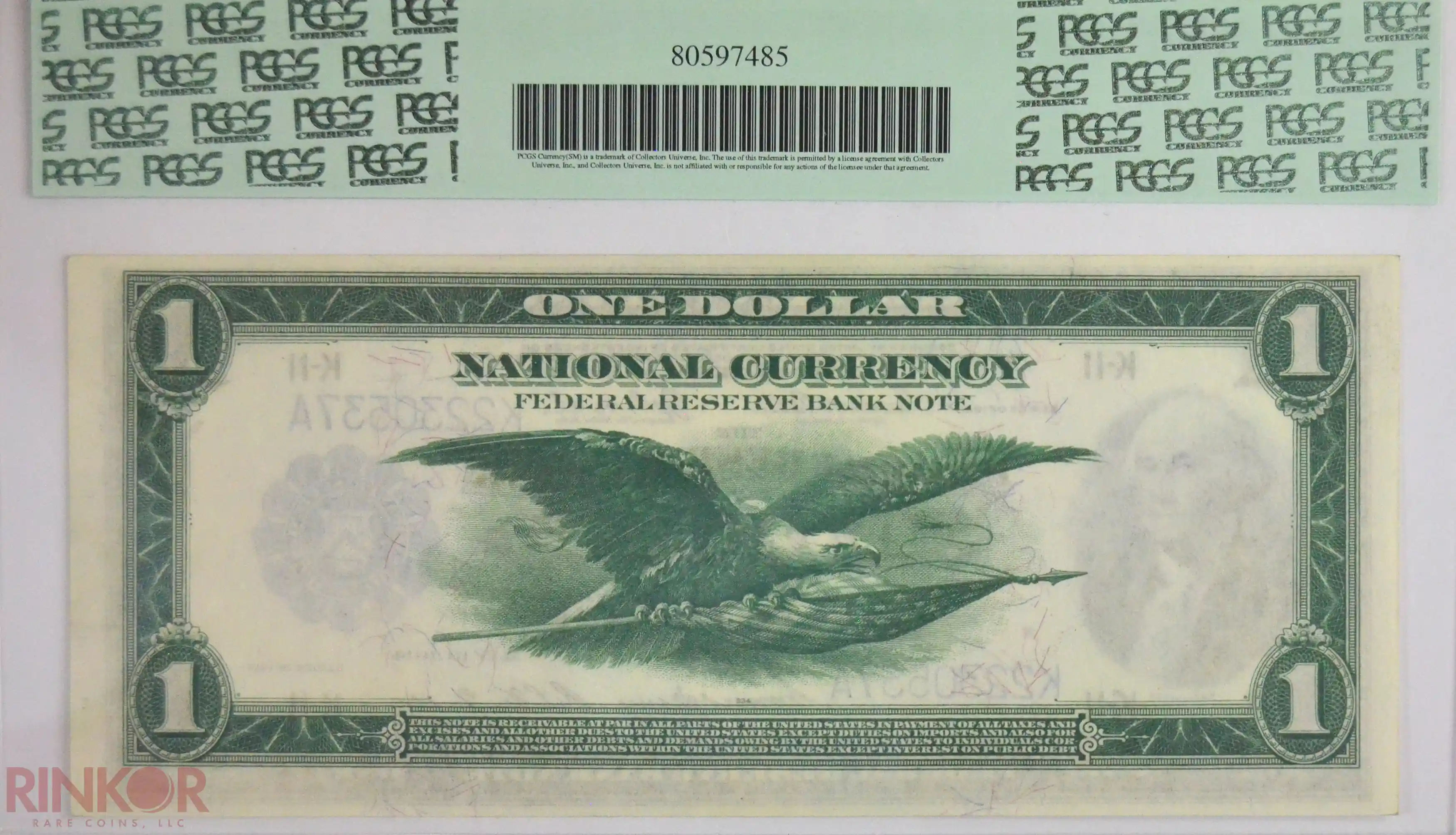 1918 $1 Fr. 740 Dallas Federal Reserve Bank Note PCGS CU 64 PPQ