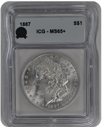 1887 Morgan ICG MS 65+