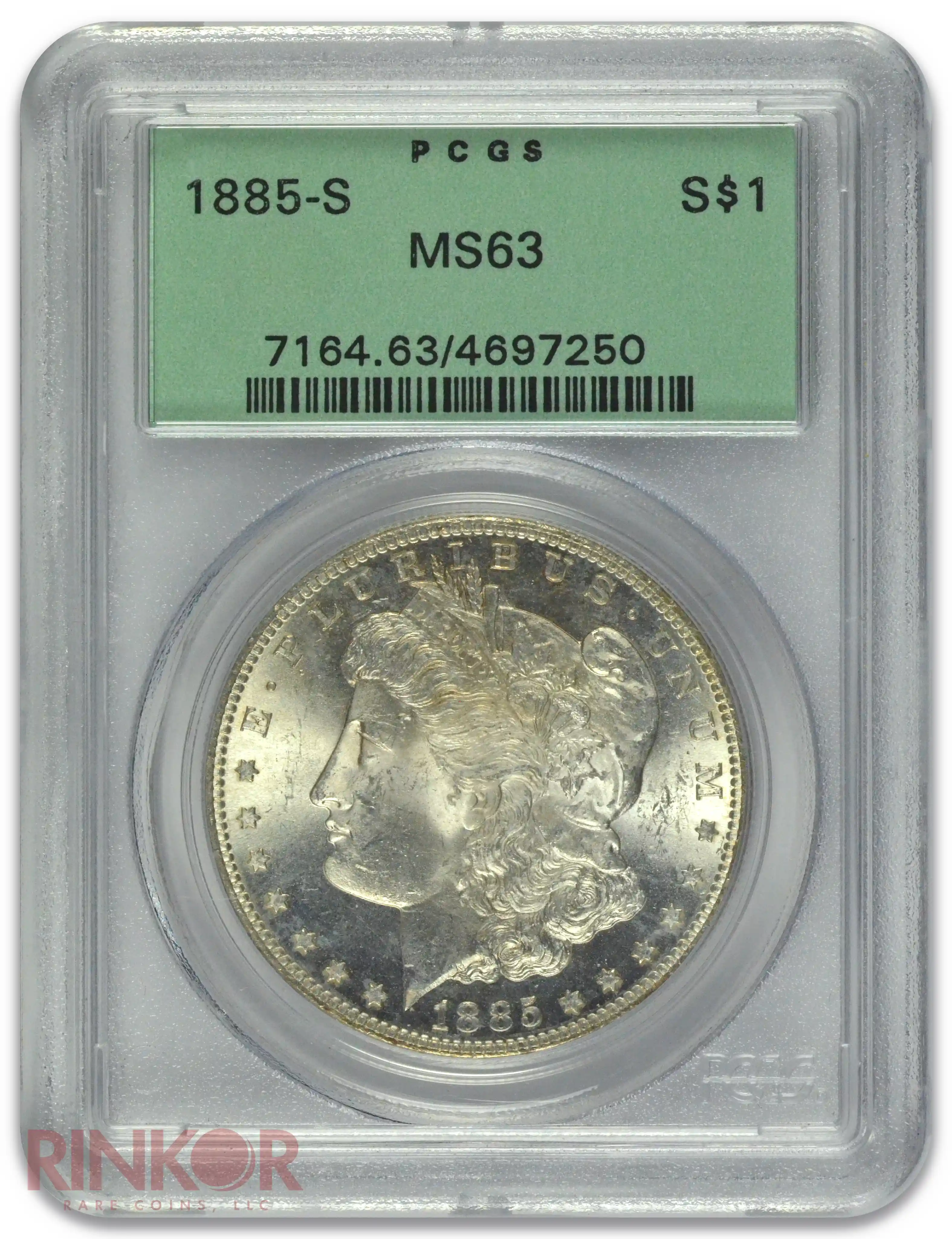 1885-S $1 Morgan Dollar PCGS MS 63 