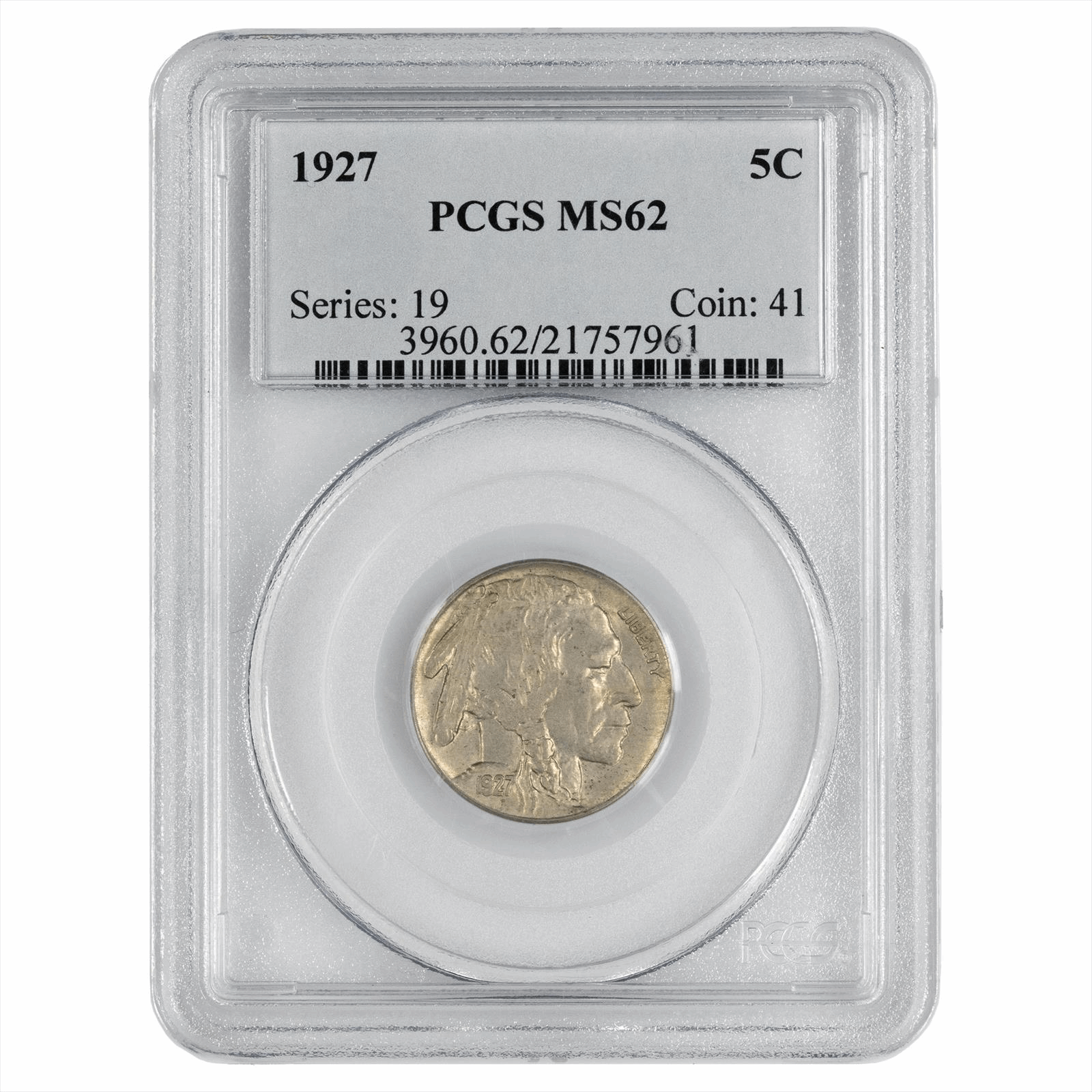 1927 Buffalo Nickel PCGS MS 62 