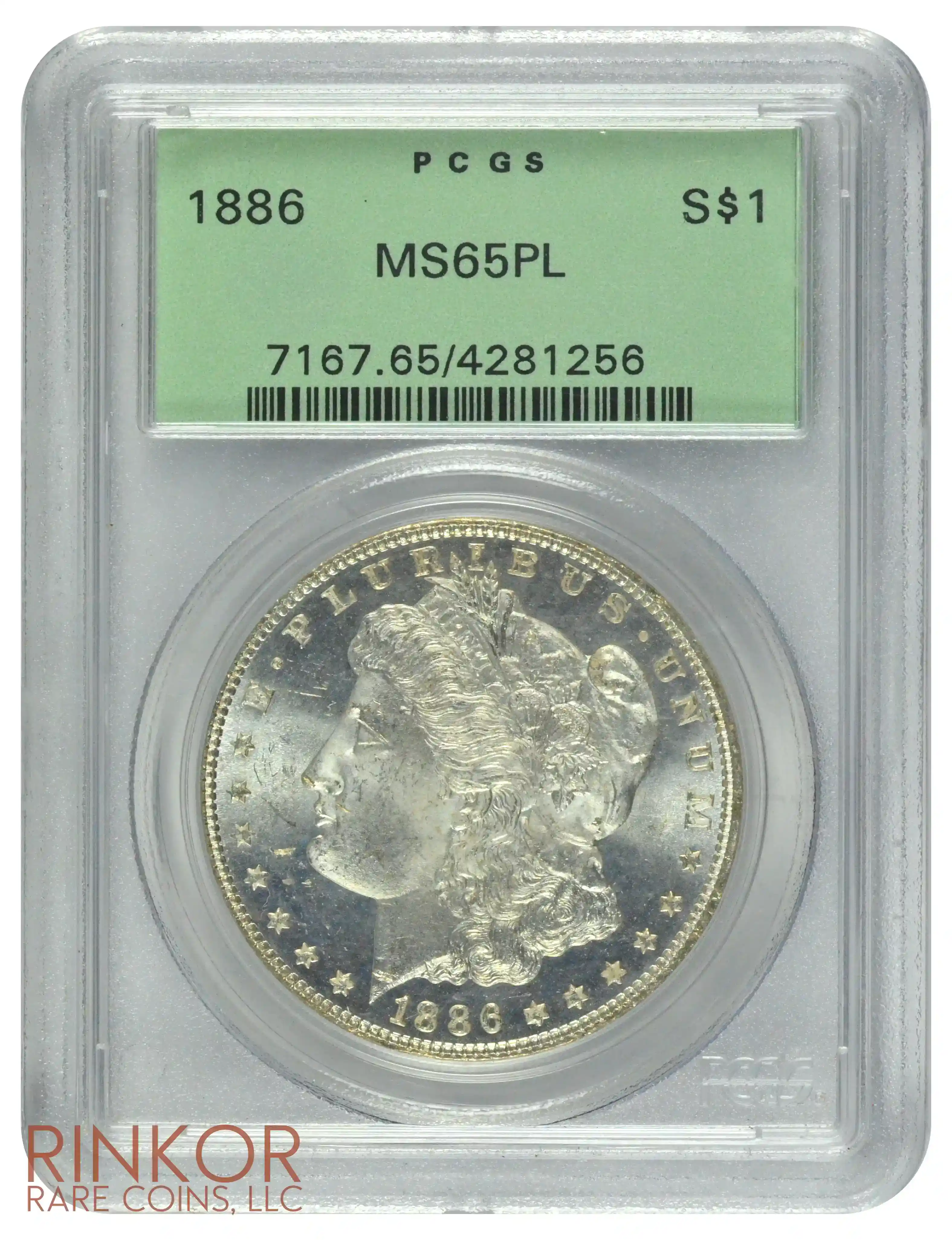 1886 $1 PCGS MS 65 PL