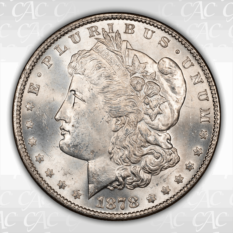 1878 7/8TF Strong $1 CACG MS 64