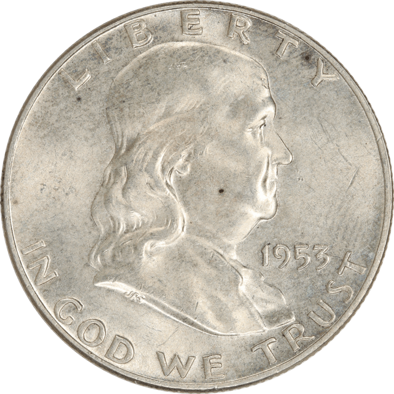1953-D Franklin Half Dollar 50c Choice Uncirculated - Nice Original Coin 