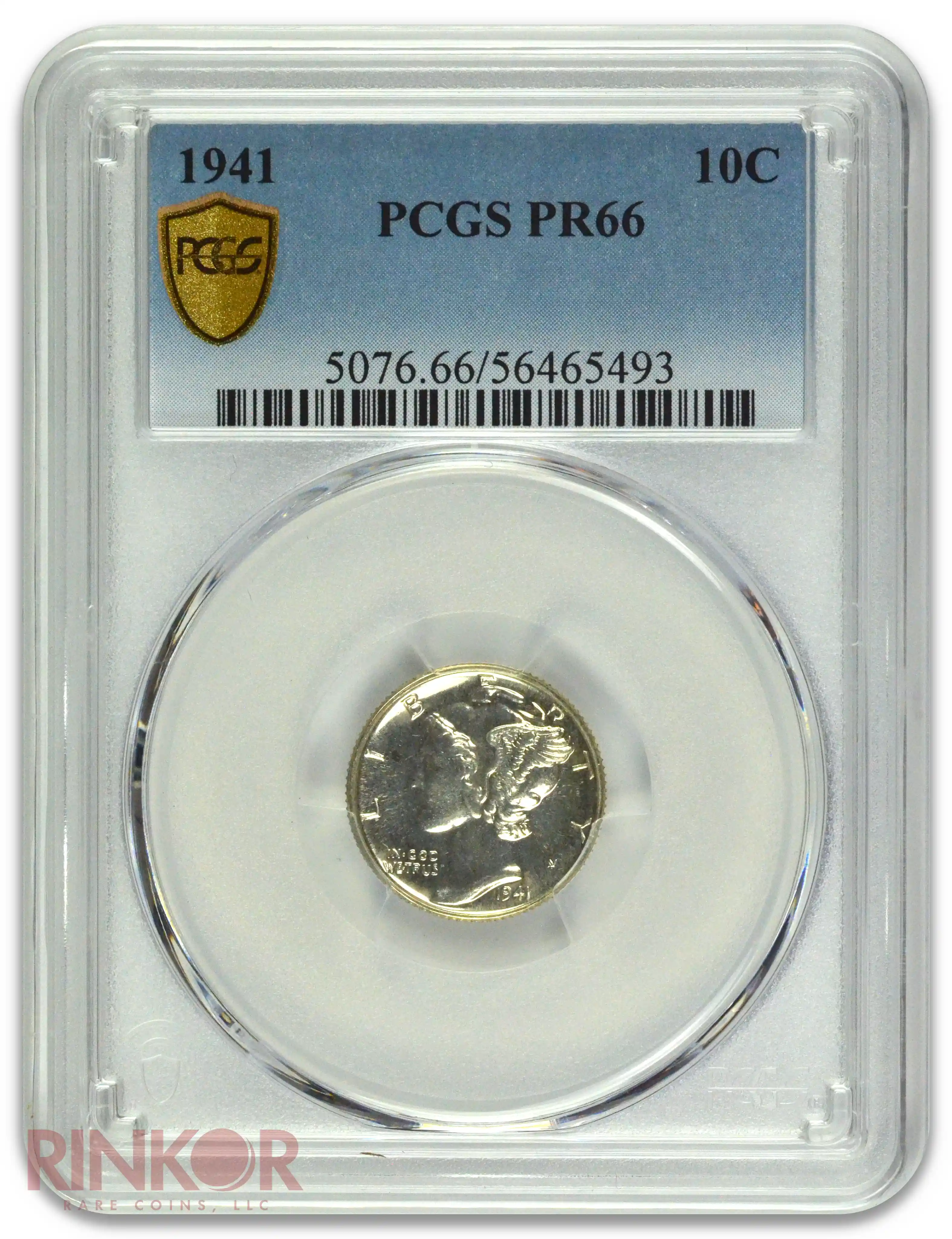 1941 Mercury Dime PCGS PR 66