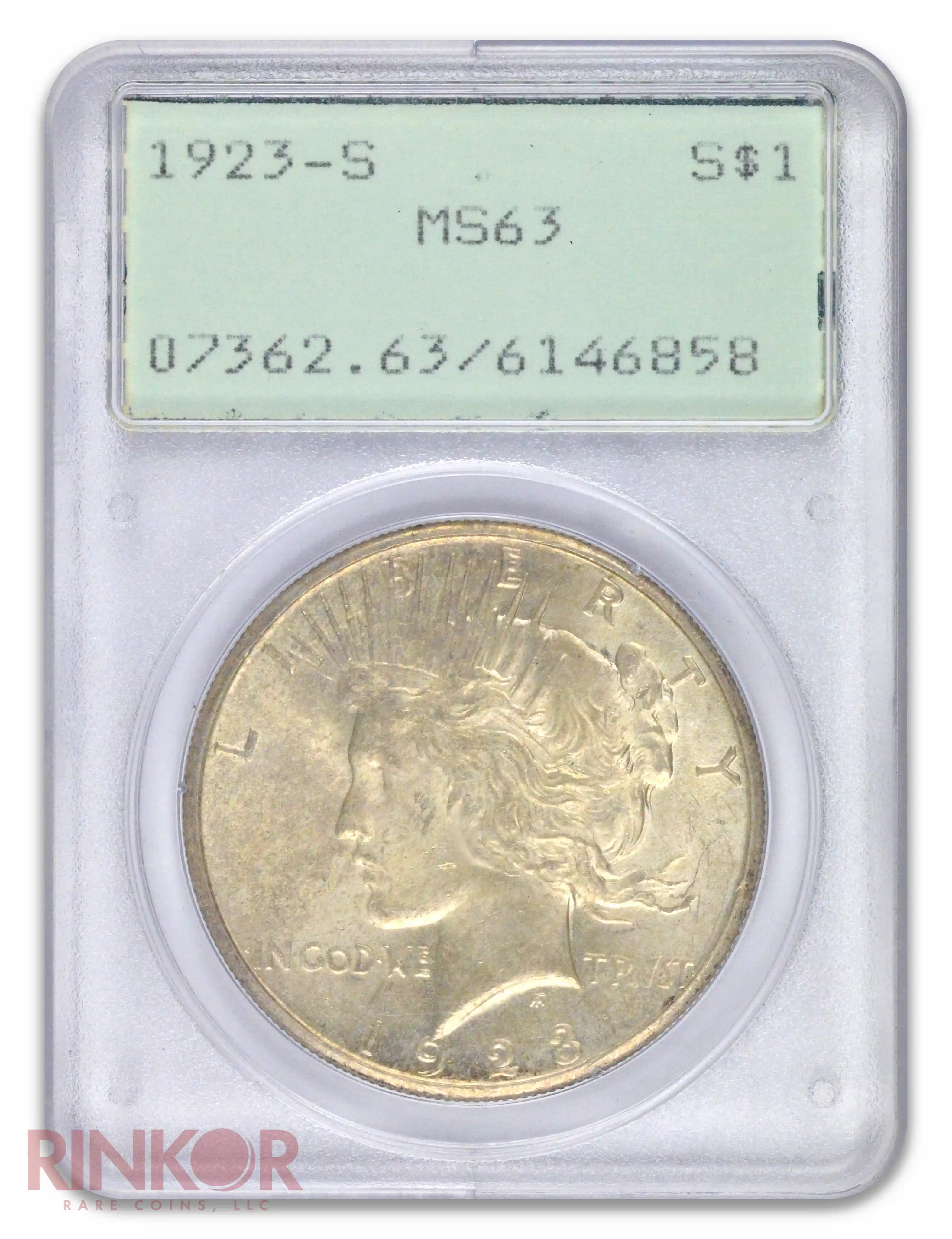1923-S $1 Peace Dollar PCGS MS 63