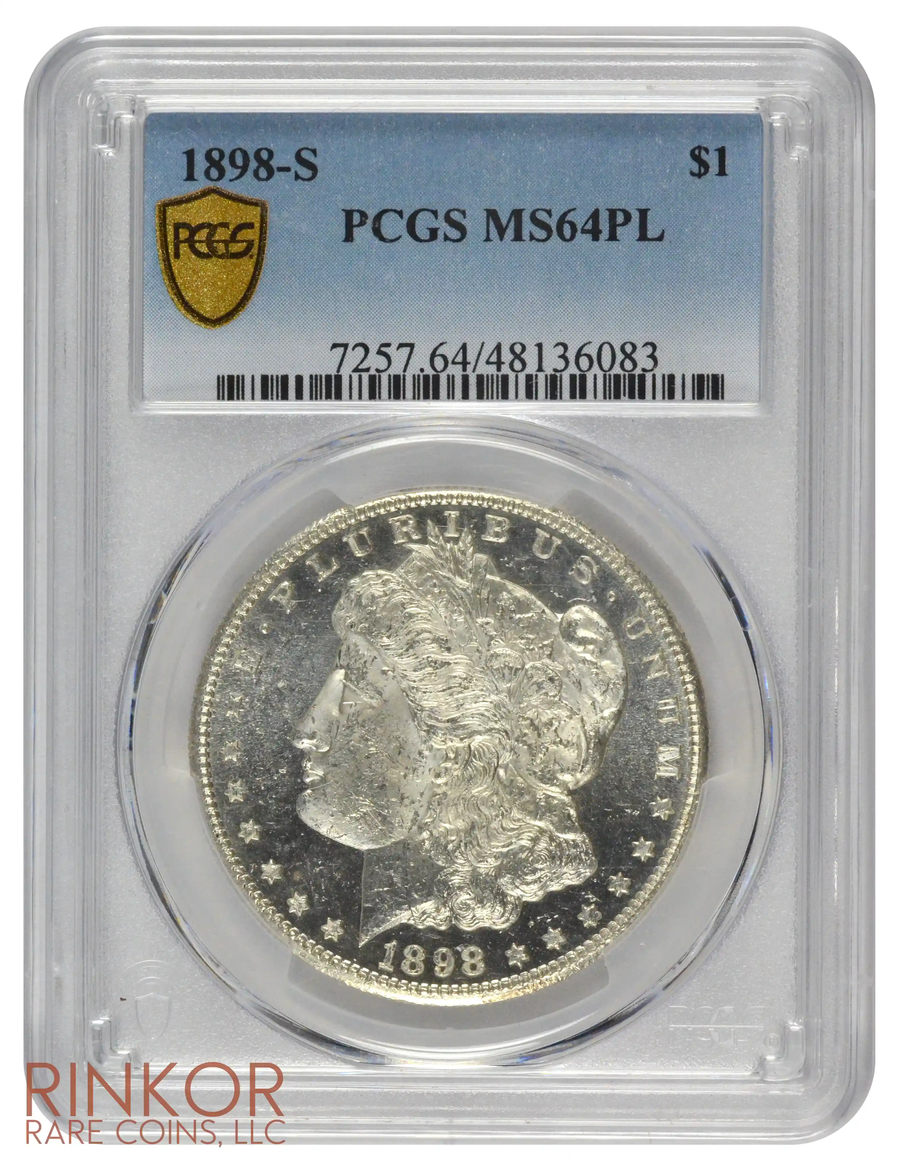 1898-S $1 PCGS MS 64 PL