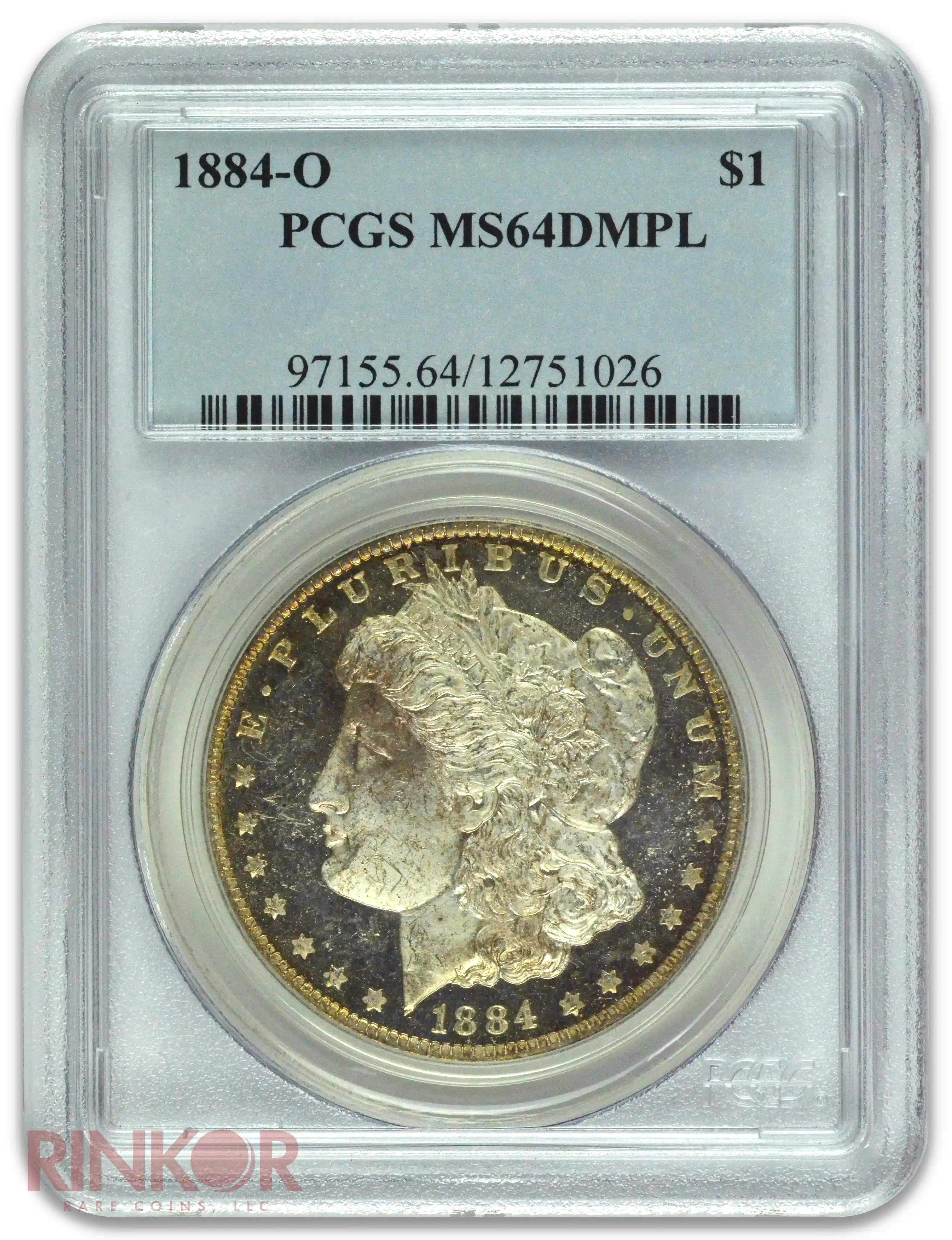 1884-O $1 Morgan Dollar PCGS MS 64 DMPL