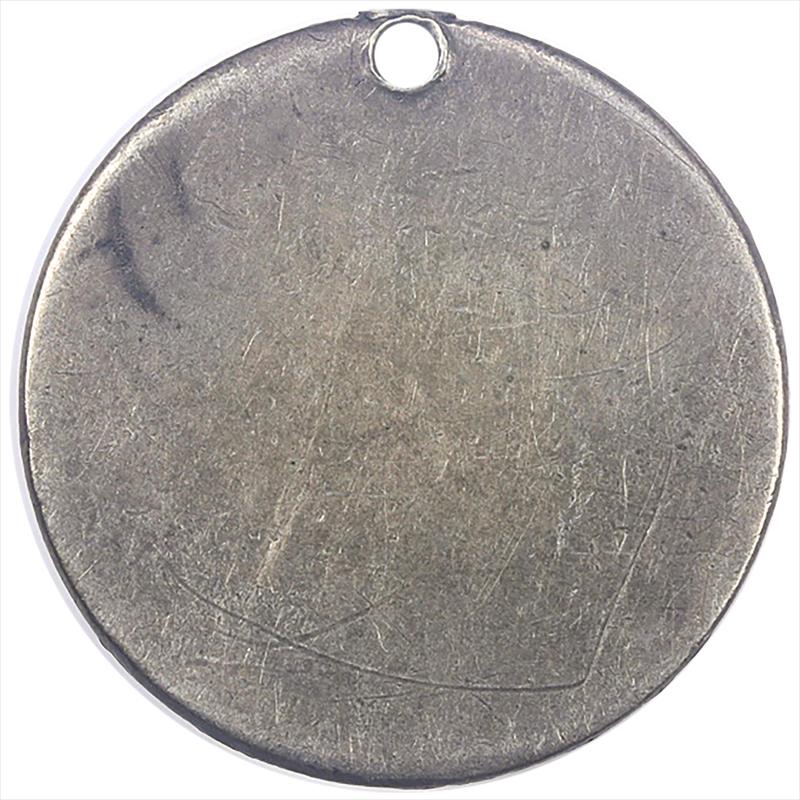 Love Token on an Undated Silver Dime  - Initials "WHM" and Blank