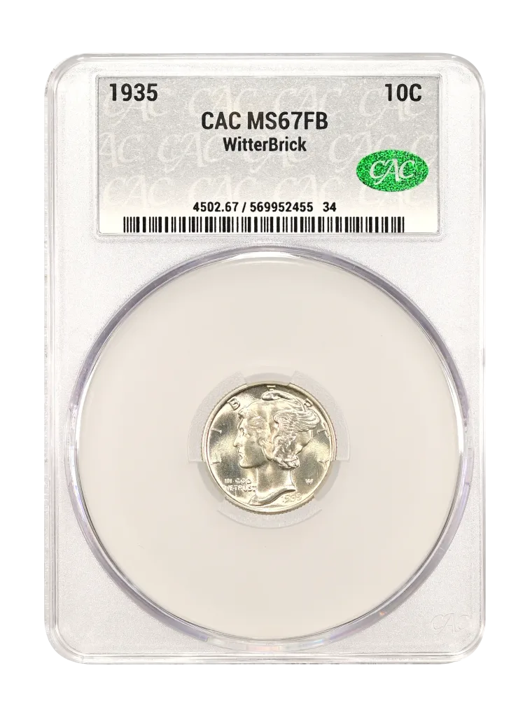 1935 10c CAC MS 67 FB WitterBrick