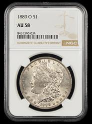 1889 O $1 NGC AU58