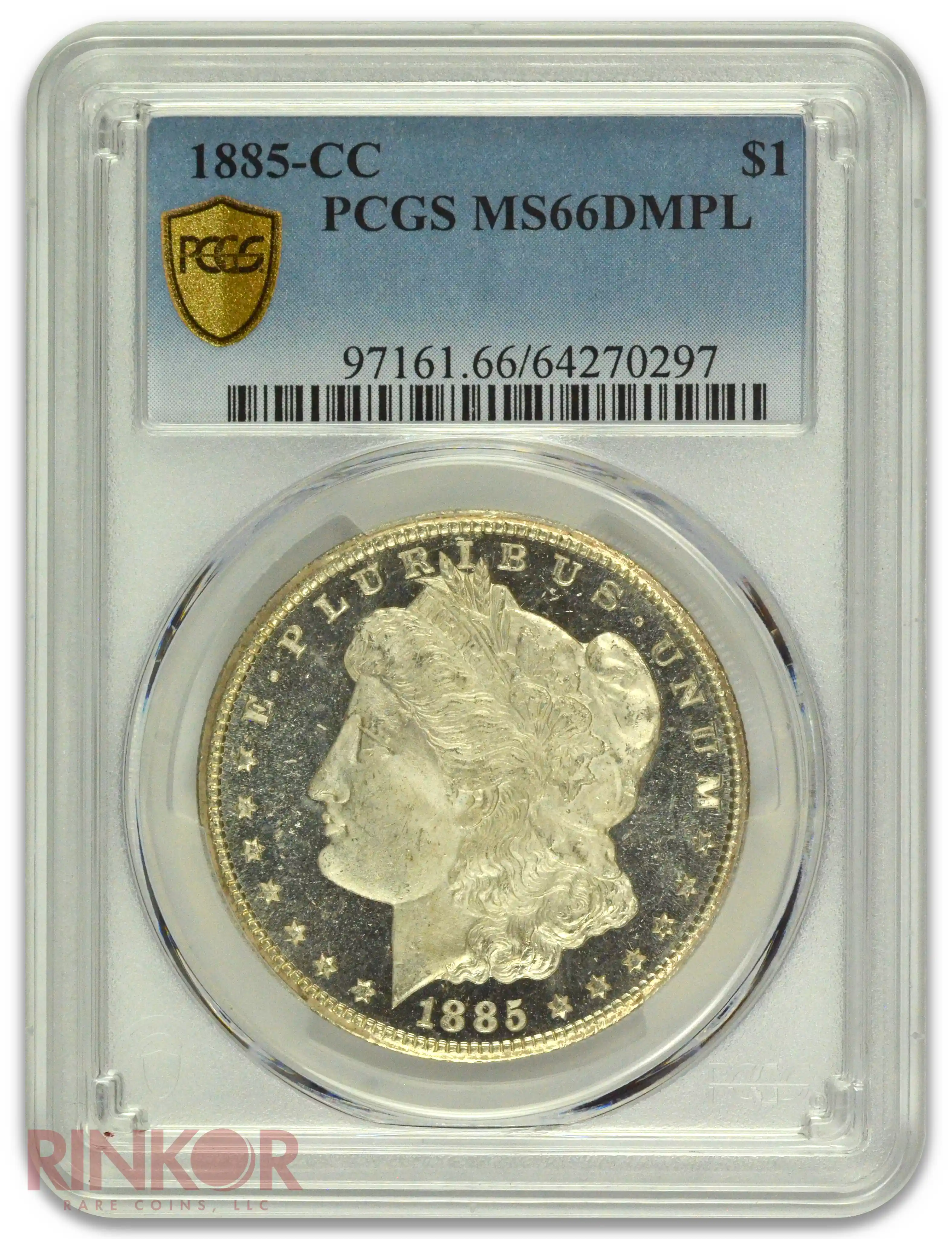 1885-CC $1 Morgan Dollar PCGS MS 66 DMPL