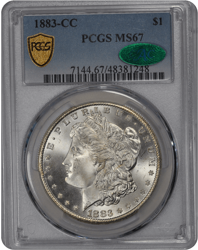 1883-CC $1 Morgan Dollar PCGS  (CAC) MS67