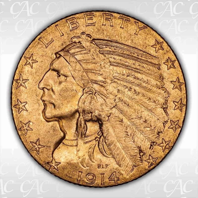 1914-D $5 CACG MS 63 