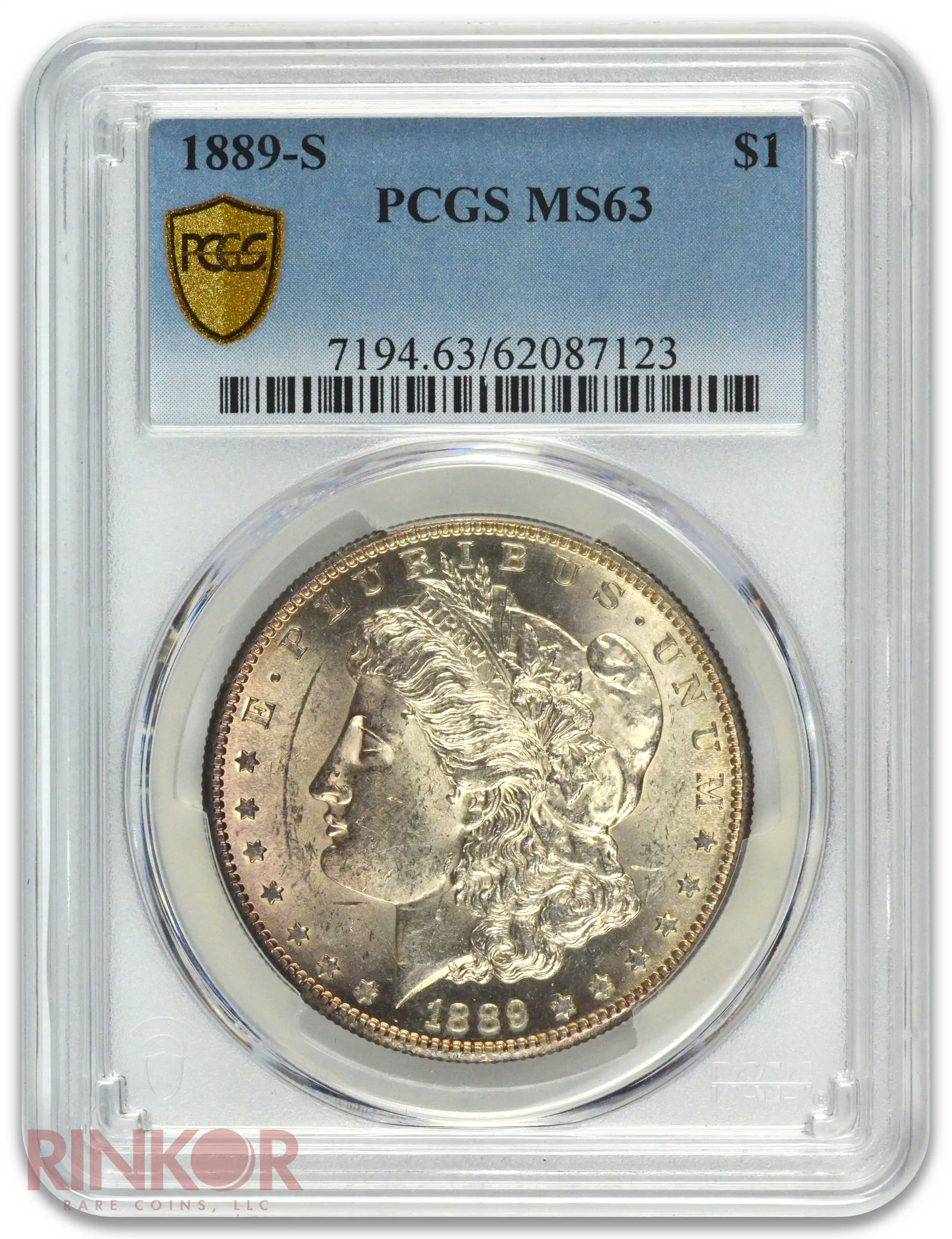 1889-S $1 Morgan Dollar PCGS MS 63