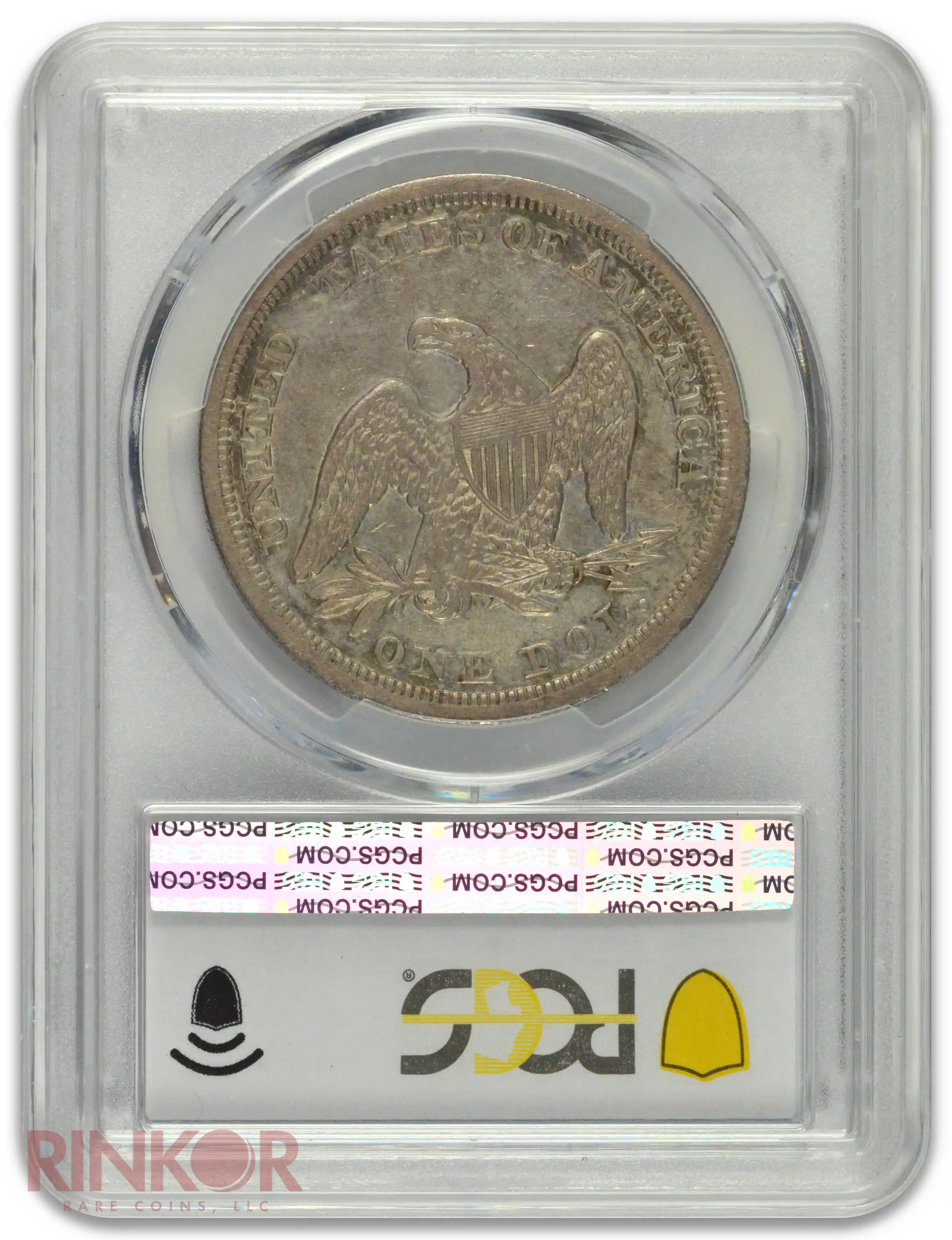 1847 $1 PCGS AU-50