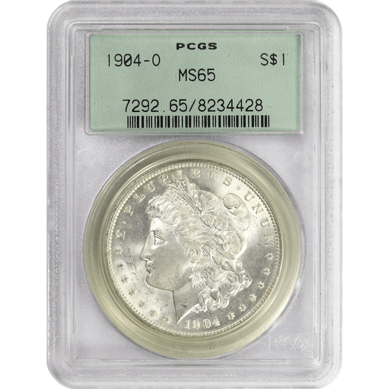 1904-O $1 Morgan Silver Dollar PCGS MS65 - OGH - Old Green Holder 