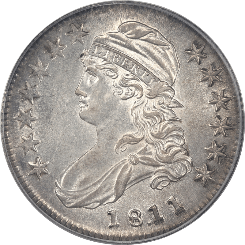 1811/10 Capped Bust Half Dollar 50c PCGS AU55 CAC - Nice Original Coin