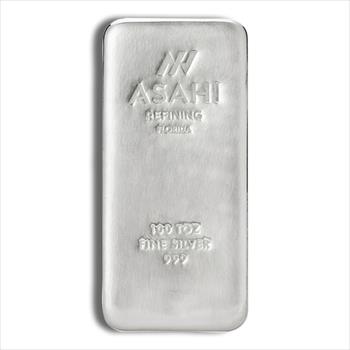 100 oz Silver Bar - Asahi Refining image 1