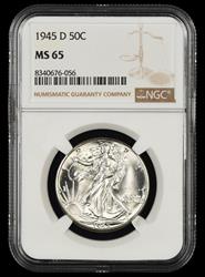 1945 D 50C NGC  MS65