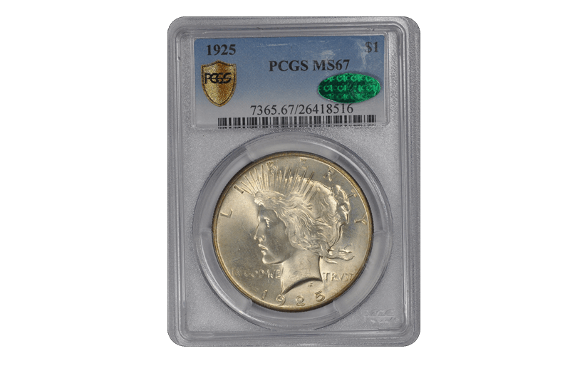 1925 Peace PCGS (CAC) MS 67 