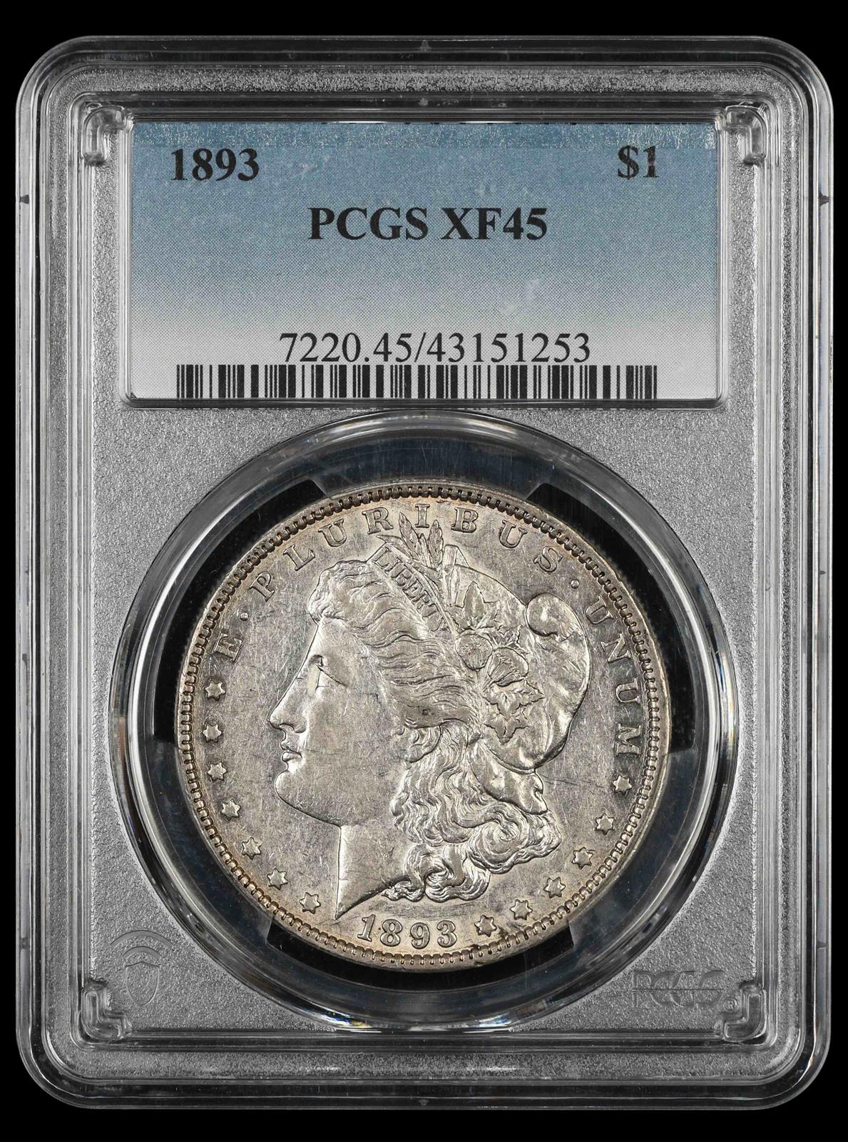 1893 $1 PCGS XF-45