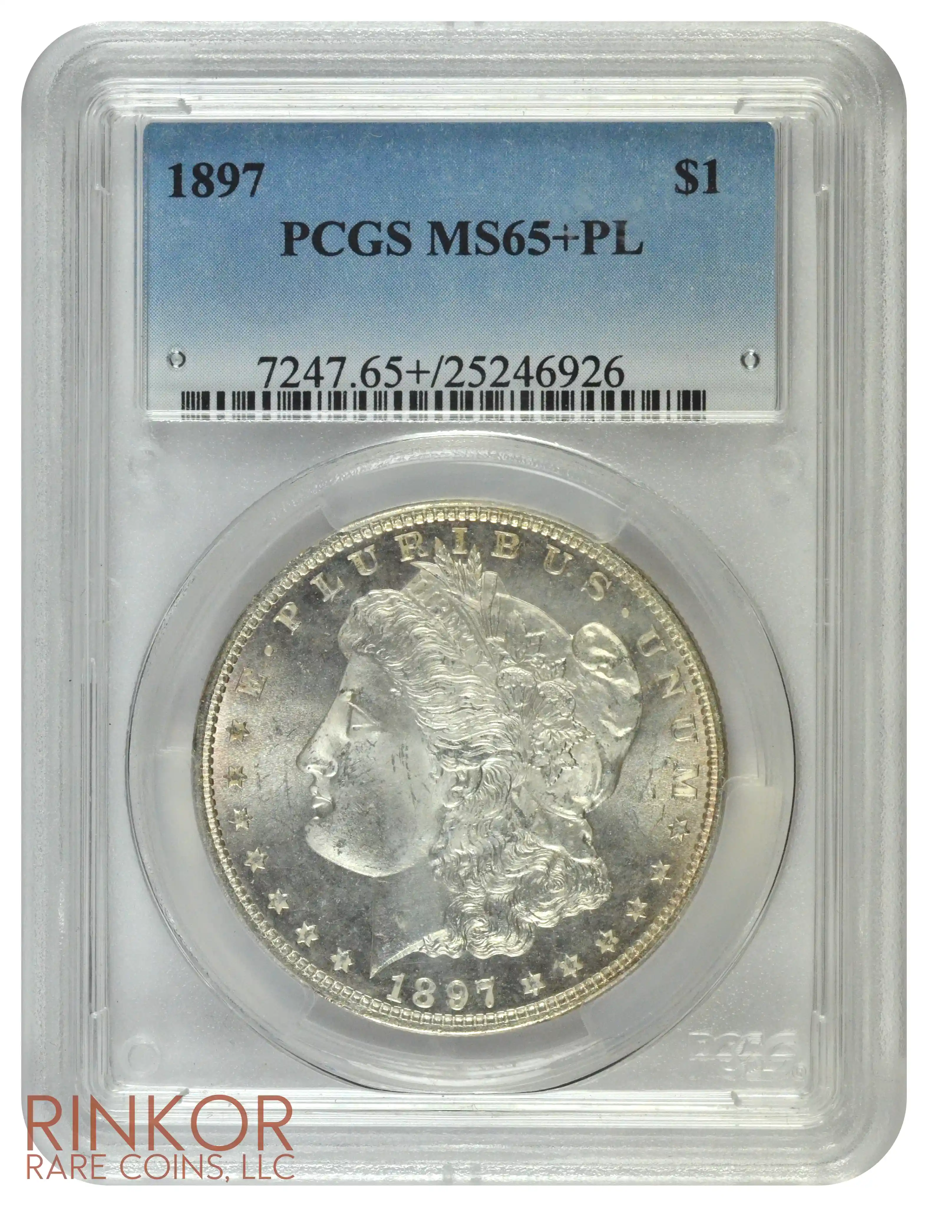 1897 $1 PCGS MS 65+ PL
