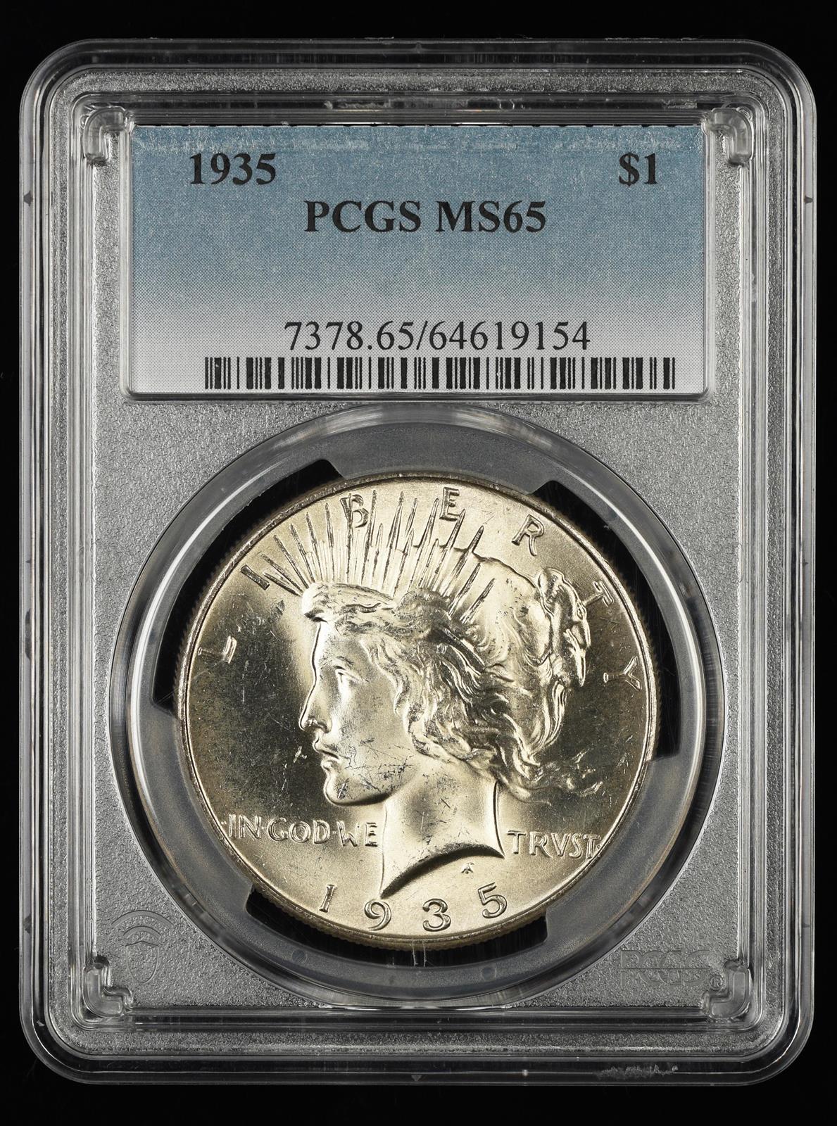 1935 $1 PCGS MS65