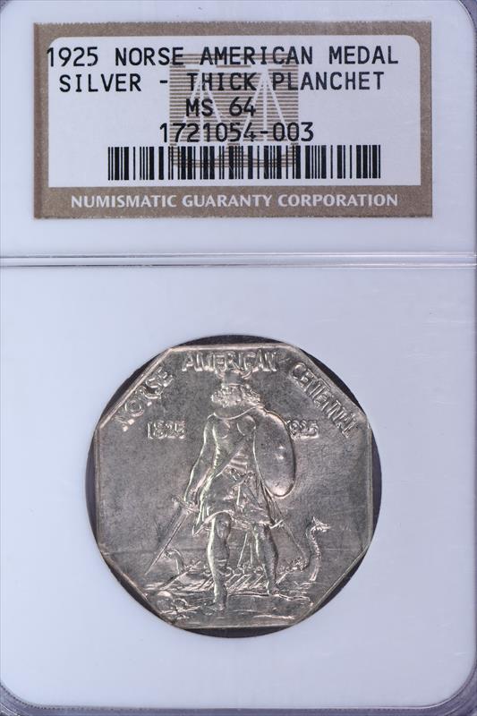 1925 Norse American Thick Silver NGC MS 64