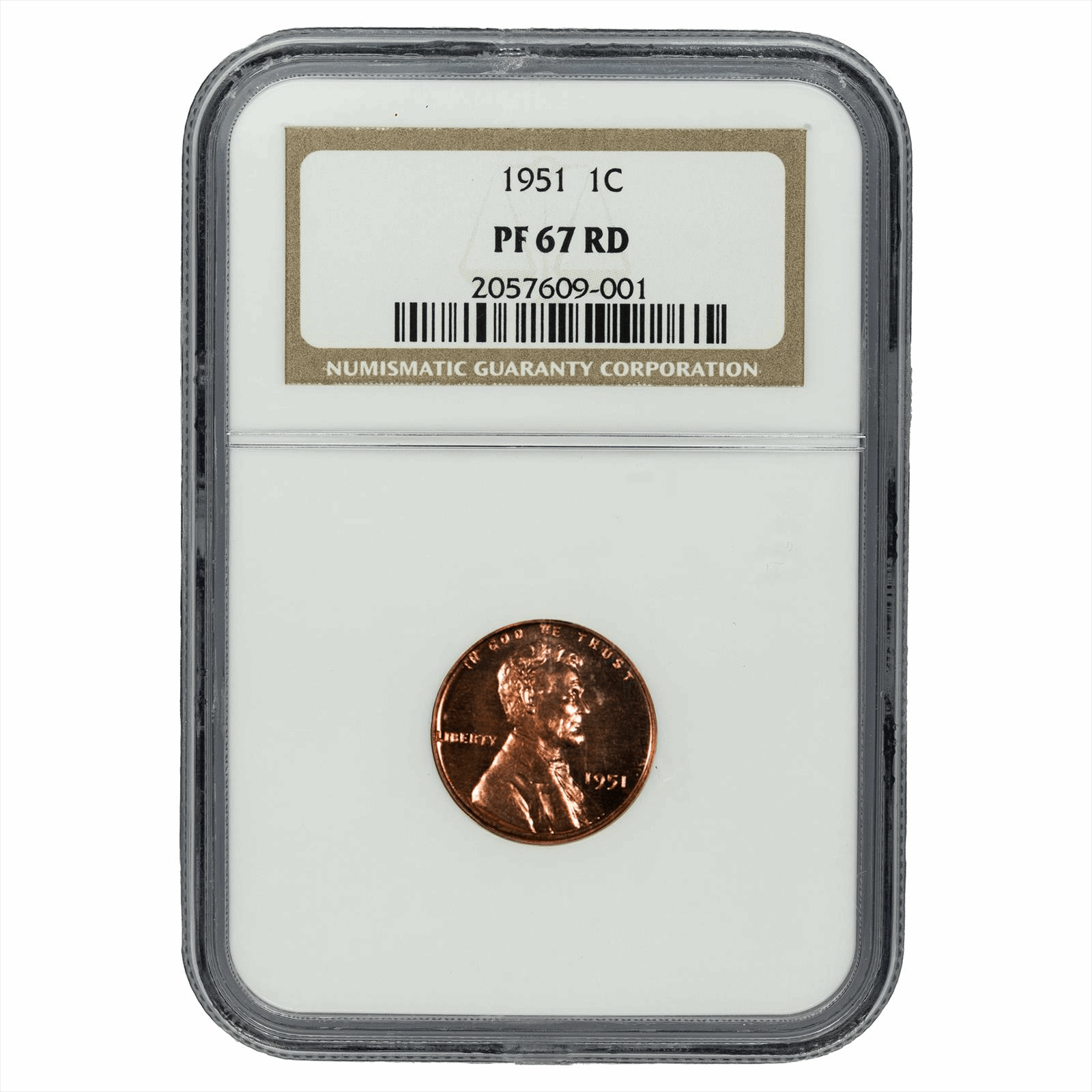1951 Lincoln Wheat Cent 1C NGC PF 67 RD