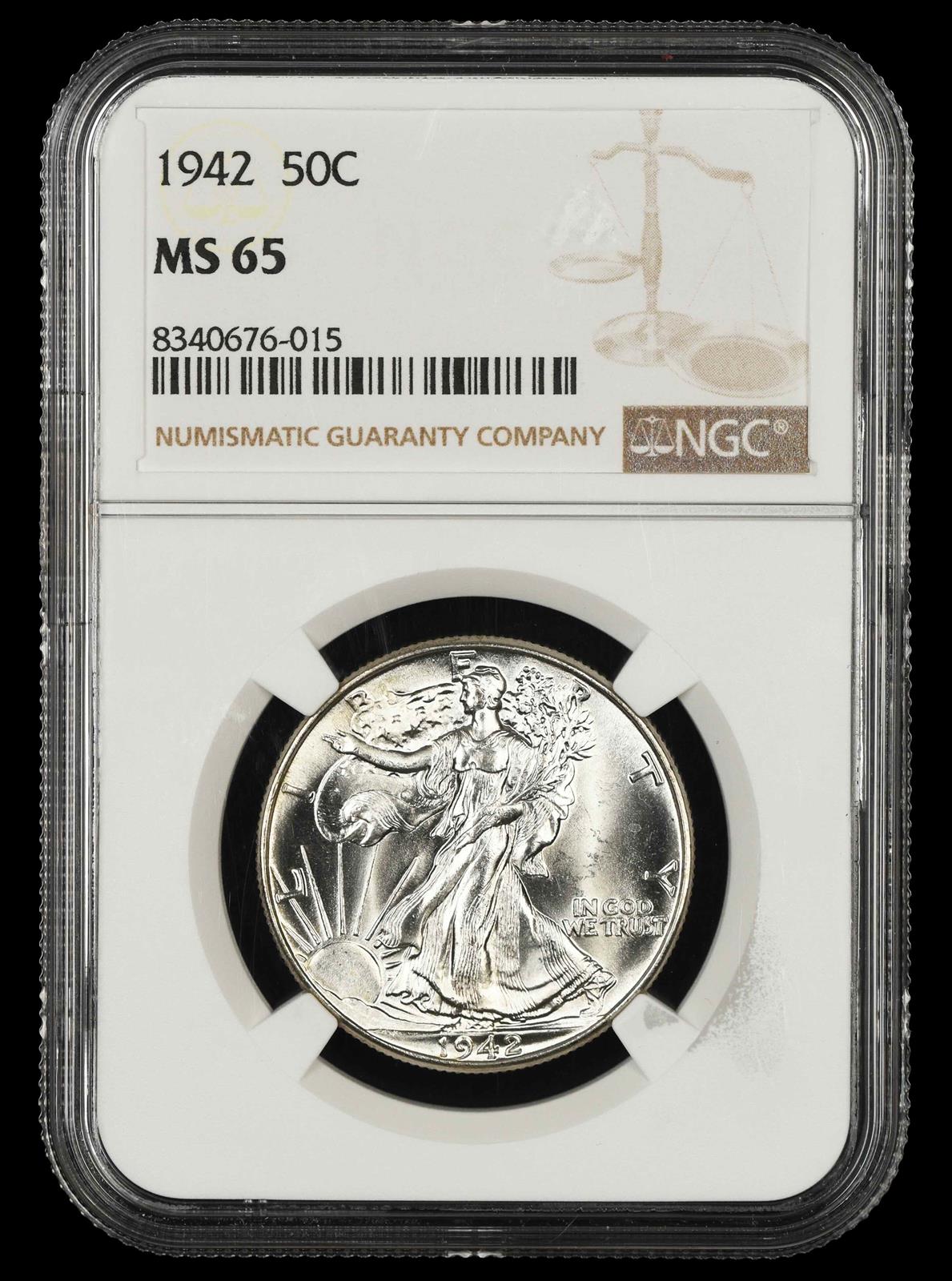 1942 50C NGC  MS65