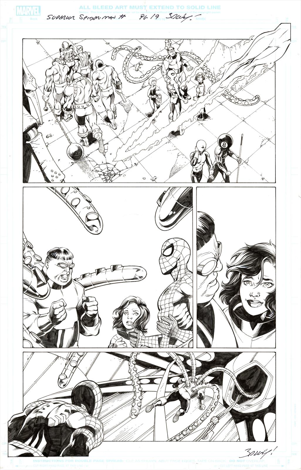 Superior Spider-Man #8 Page 19 Artist:  Mark Bagley (Penciller) ,  John Dell (Penciller) Media Type: Pen and Ink Art Type: Interior Page 
