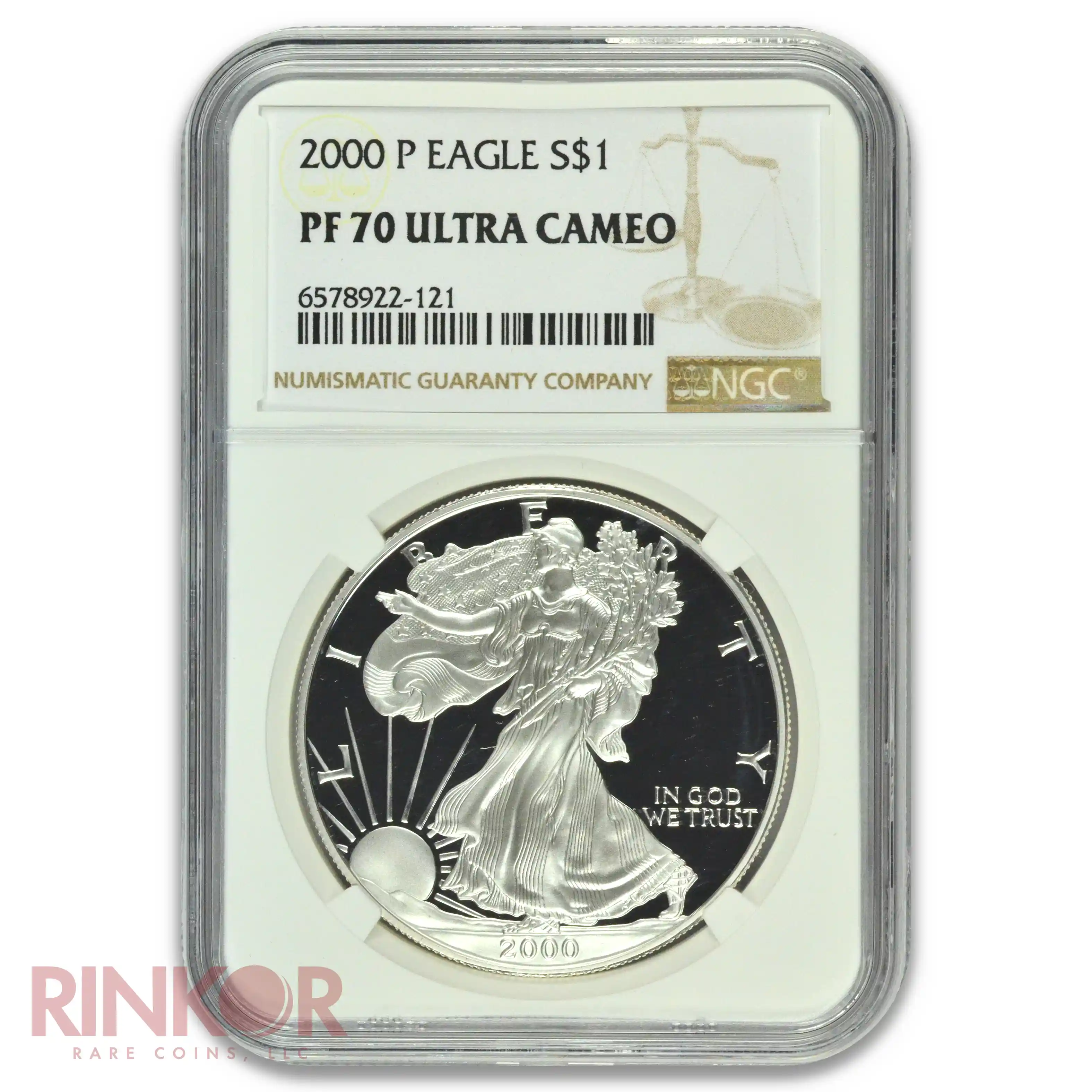 2000-P 1oz Proof American Silver Eagle NGC PF 70